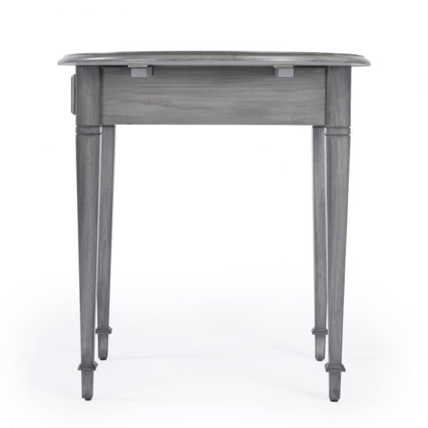 28" Grey Manufactured Wood Oval End Table With Drawer - Image 7