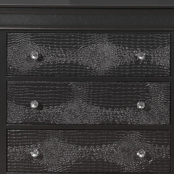 58" Metallic Grey Solid Wood Six Drawer Double Dresser - Image 5