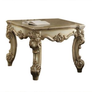 26″ Gold Patina Manufactured Wood Square End Table