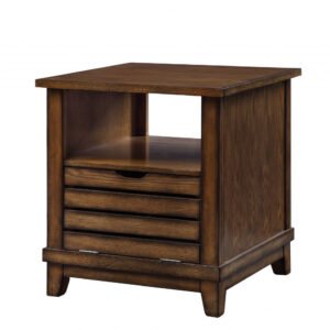 26″ Oak Manufactured Wood Square End Table