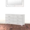 58" White Solid Wood Six Drawer Double Dresser - Image 3