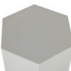 9" Light Gray Hexagon End Table