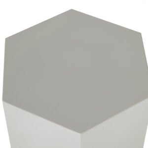 9″ Light Gray Hexagon End Table