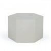 9" Light Gray Hexagon End Table - Image 3