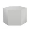 9" Light Gray Hexagon End Table - Image 4