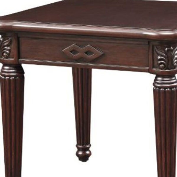 24" Espresso Solid Wood And Manufactured Wood Square End Table - Image 4