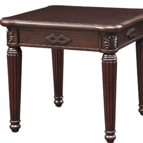 24" Espresso Solid Wood And Manufactured Wood Square End Table - Image 5