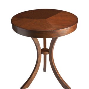 26″ Medium Brown Manufactured Wood Round End Table