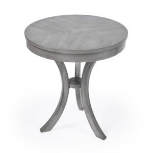 26″ Gray Manufactured Wood Round End Table