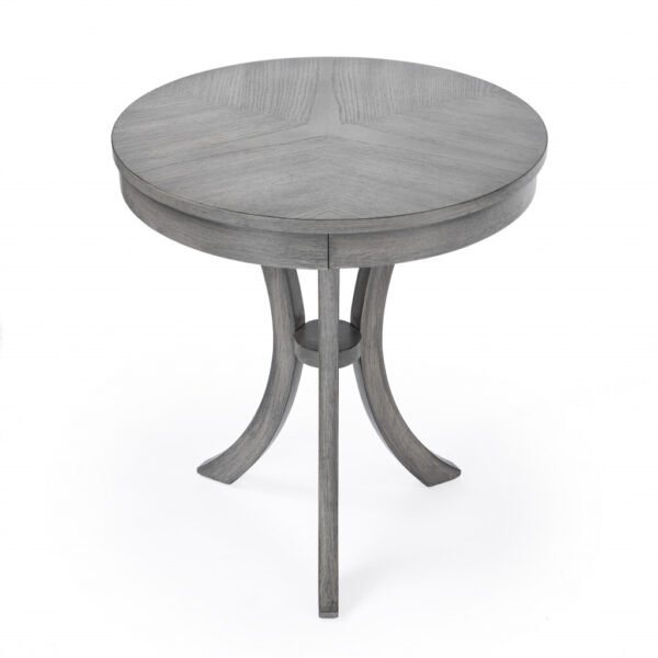 26" Gray Manufactured Wood Round End Table - Image 4