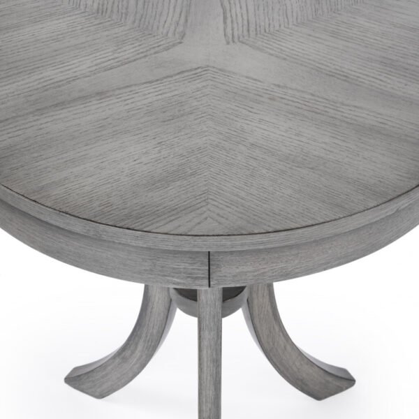 26" Gray Manufactured Wood Round End Table - Image 7