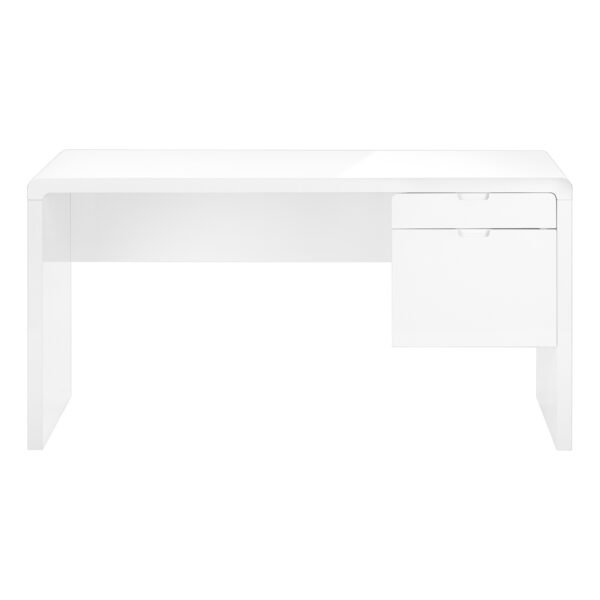 60" White Computer Desk - Image 3