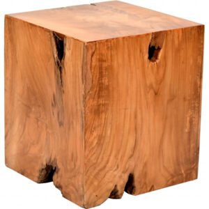 16″ Natural Solid Wood End Table