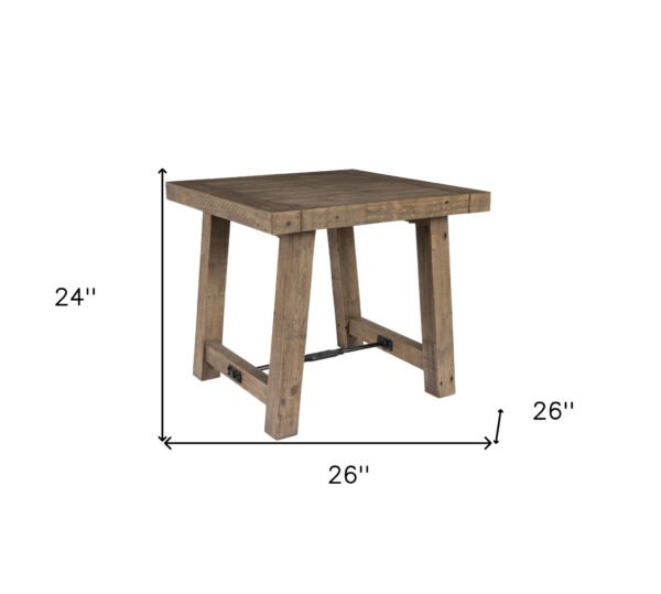 26" Solid Wood End Table - Image 7