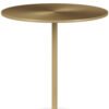 20" White And Gold Steel Round Pedestal End Table - Image 5