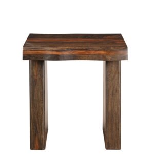 23″ Dark Brown Solid Wood End Table