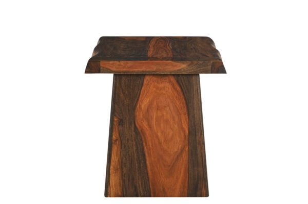 23" Dark Brown Solid Wood End Table - Image 3