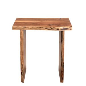 24″ Brown Solid Wood End Table