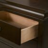 60" Brown Solid Wood Six Drawer Double Dresser - Image 5