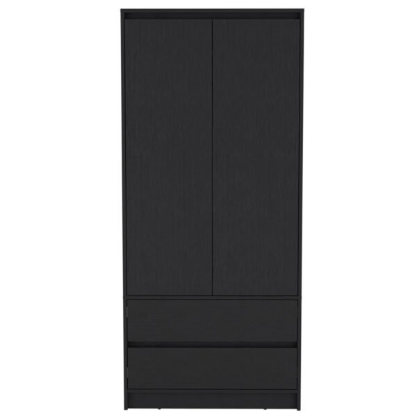 32" Black Two Drawer Combo Dresser - Image 2