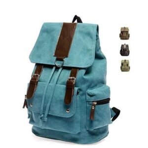 Color: Brown – Back To Campus Canvas Backpack In 4 Colors