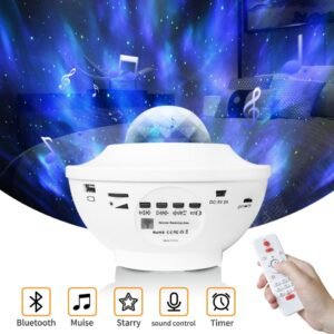 Color: WhiteA – led bluetooth music projector light