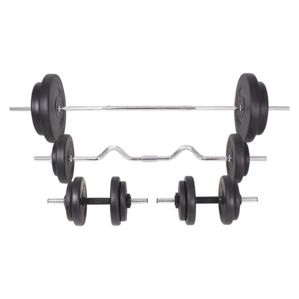 vidaXL Barbell and Dumbbell Set 198.4 lb - Image 3