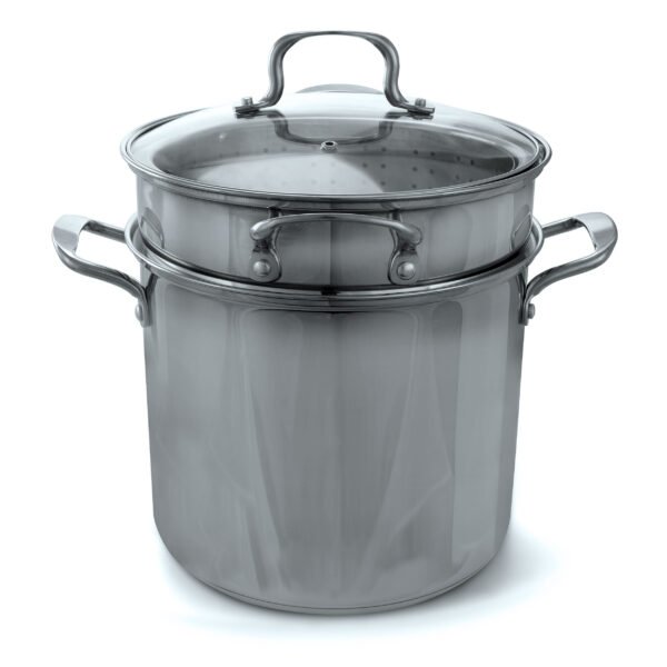 Gibson Home Mangia 12 Quart 4 Piece Stainless Steel Multi Pasta Pot Set