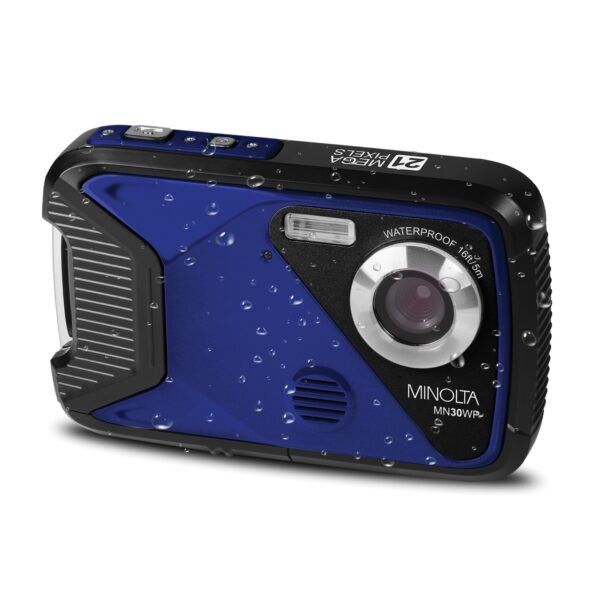 Minolta MN30WP-BL MN30WP Waterproof 4x Digital Zoom 21 MP/1080p Digital Camera (Blue) - Image 6