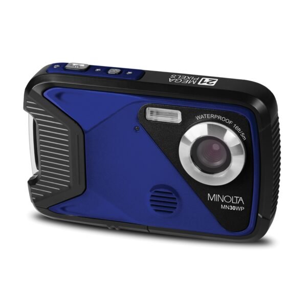 Minolta MN30WP-BL MN30WP Waterproof 4x Digital Zoom 21 MP/1080p Digital Camera (Blue) - Image 7