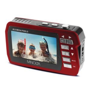 Minolta MN40WP-R 48.0-Megapixel Waterproof Digital Camera (Red)