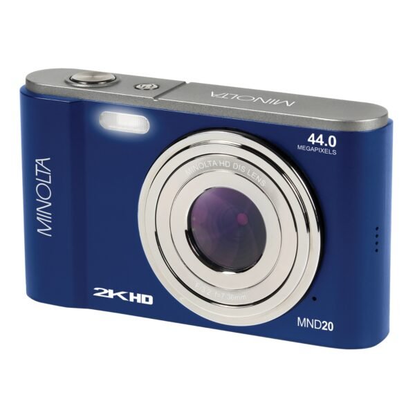 Minolta MND20-BL MND20 16x Digital Zoom 44 MP/2.7K Ultra HD Digital Camera (Blue) - Image 5