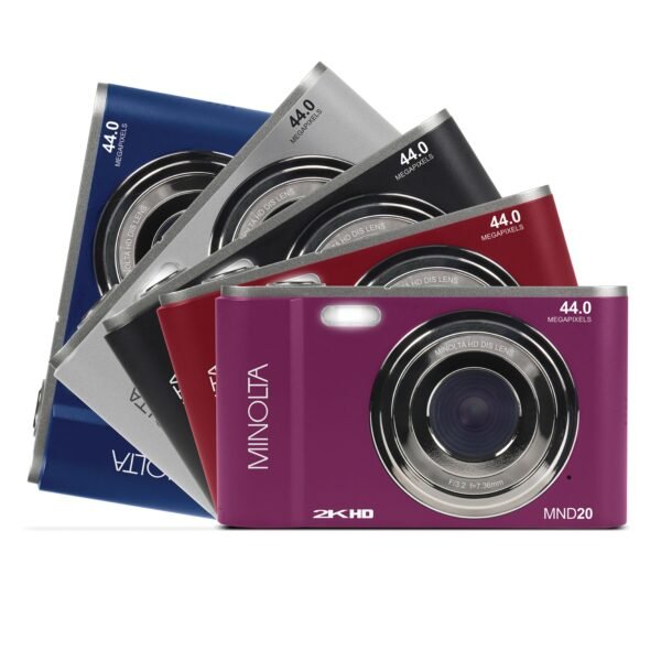 Minolta MND20-M MINOLTA MND20 44 MP / 2.7K Ultra HD Digital Camera (Magenta) - Image 2