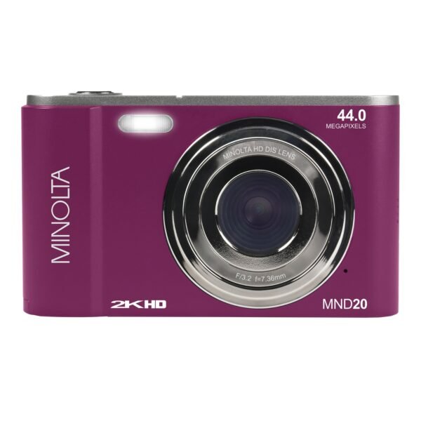 Minolta MND20-M MINOLTA MND20 44 MP / 2.7K Ultra HD Digital Camera (Magenta) - Image 4