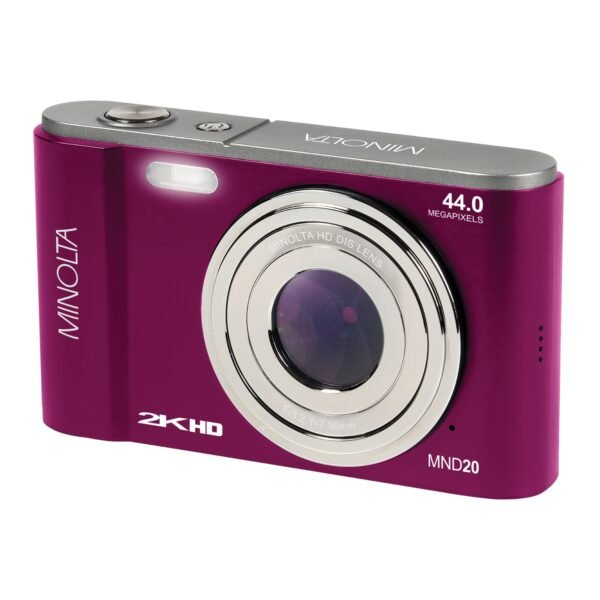 Minolta MND20-M MINOLTA MND20 44 MP / 2.7K Ultra HD Digital Camera (Magenta) - Image 5