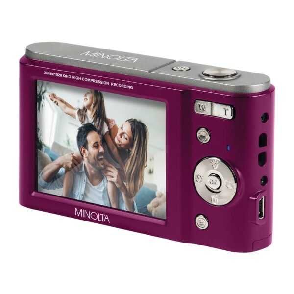 Minolta MND20-M MINOLTA MND20 44 MP / 2.7K Ultra HD Digital Camera (Magenta) - Image 6