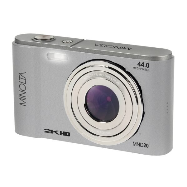 Minolta MND20-S MND20 16x Digital Zoom 44 MP/2.7K Quad HD Digital Camera (Silver) - Image 5