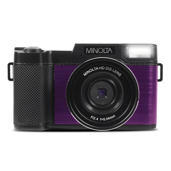 Minolta MND30-P MND30 4x Digital Zoom 30 MP/2.7K Quad HD Digital Camera (Purple) - Image 4