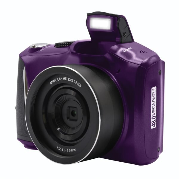 Minolta MND50-P MND50 16x Digital Zoom 48 MP/4K Ultra HD Digital Camera (Purple) - Image 4