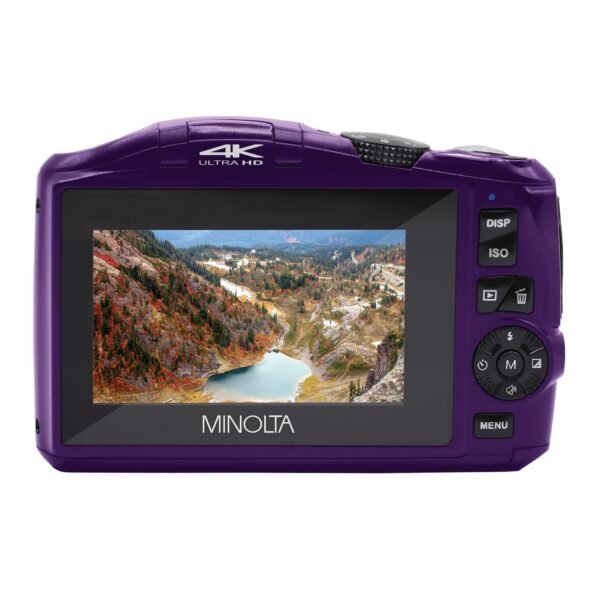 Minolta MND50-P MND50 16x Digital Zoom 48 MP/4K Ultra HD Digital Camera (Purple) - Image 5