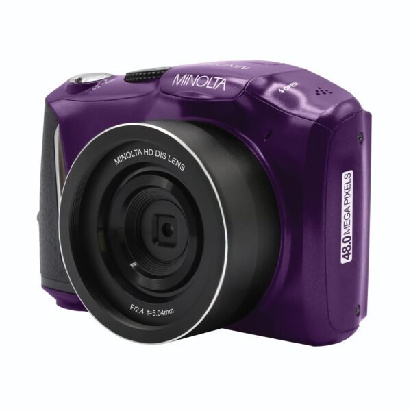 Minolta MND50-P MND50 16x Digital Zoom 48 MP/4K Ultra HD Digital Camera (Purple) - Image 7