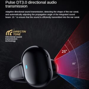 Bone Conduction Bluetooth 5.3 Headphones Wireless Ear Clip Sports Earphones with Noise Reduction Mic Black