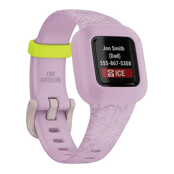 Garmin 010-02441-21 vivofit jr. 3 Fitness Tracker (Lilac Floral) - Image 7