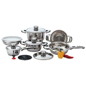 12pc 9ply ss cookware w/trivet