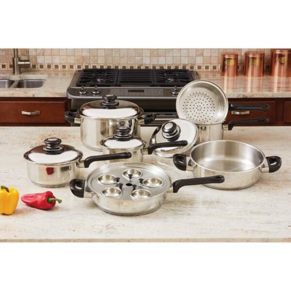 17pc Stainless Steel Cookware Set