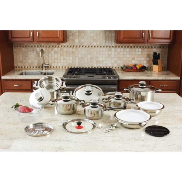 28pc ss cookware set