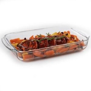 Glass 3-Piece Bakeware Oven Safe Casserole Baking Dish Set – Dishwasher Safe