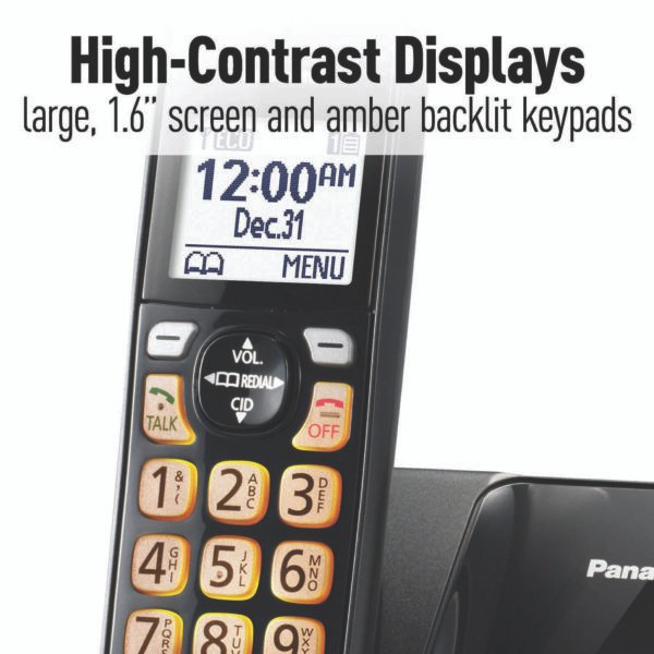 Panasonic KX-TGD510B Expandable Cordless Phone with Call Block (Single Handset) - Image 7