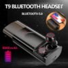 T9 TWS Wireless Bluetooth 5.0 Earphones Stereo HiFi Earphones Earbuds with 6000mAh Charging Case  black - Image 5