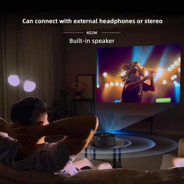 Yt200 Mini Projector Portable Lcd Video Movie Multimedia Player Led Beamer Projection Device Black - Image 2